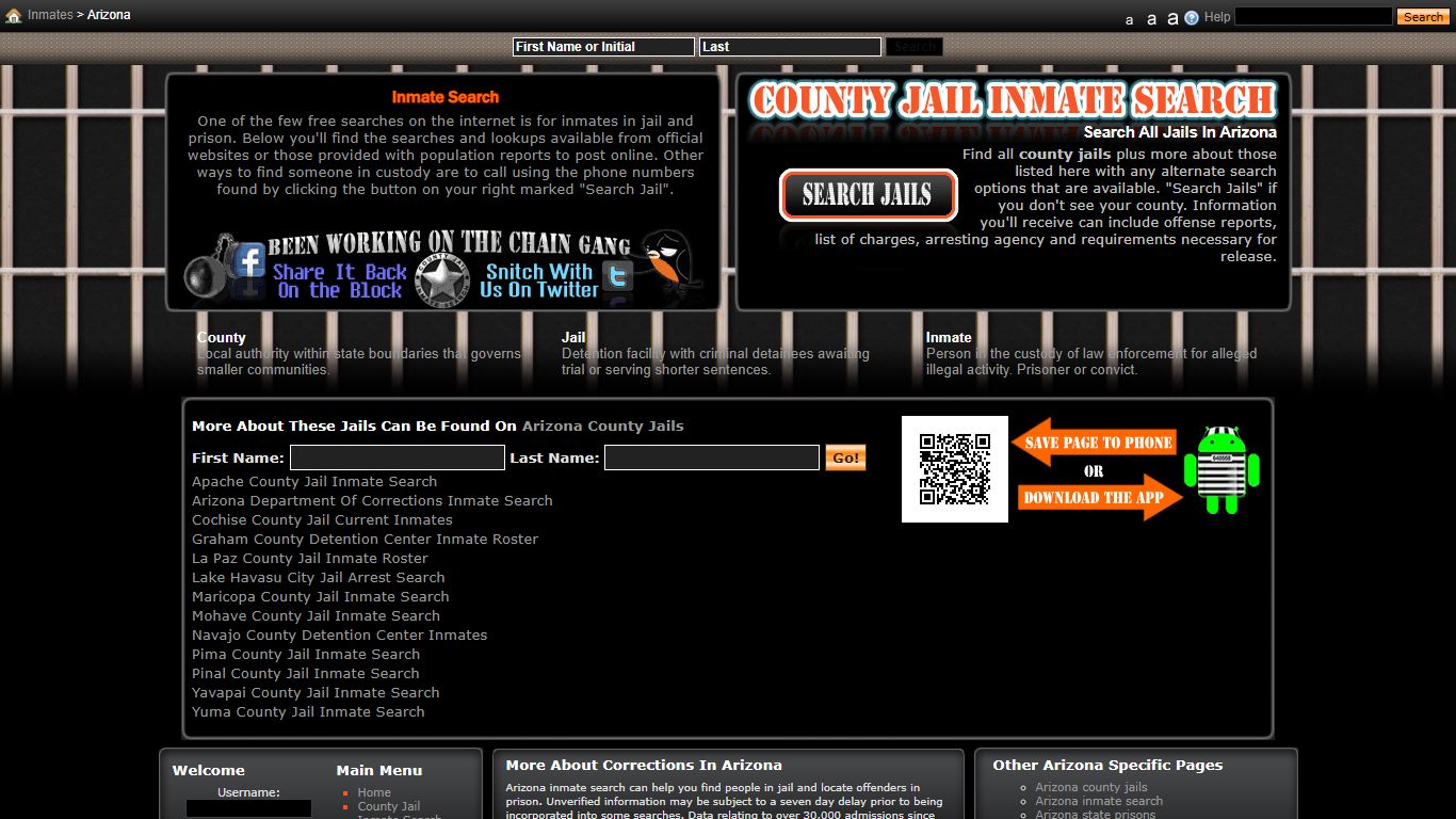 Arizona Inmates - County Jail Inmate Search